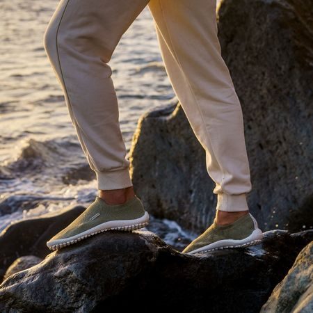 LEGUANO SCIO Green | Barefoot slip on boty