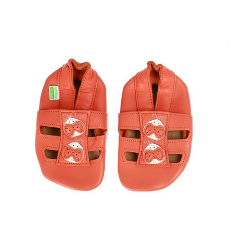 HOPI HOP KOŽENÉ BAREFOOT CAPÁČKY SANDÁLKY Peach Beruška | Dětské barefoot capáčky