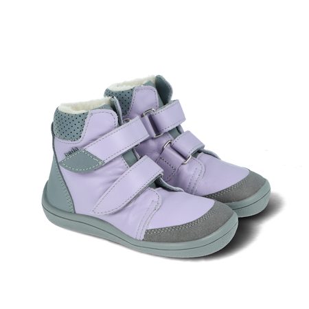 BEDA ZIMNÍ VYŠŠÍ JASMINE Lila - užší kotník | Dětské zimní zateplené barefoot boty