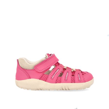 BOBUX SUMMIT Pink Cyclamen - Chalk | Dětské barefoot sandály  1