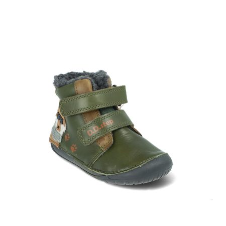 D.D.STEP W070-52893A Emerald | Dětské zimní zateplené barefoot boty