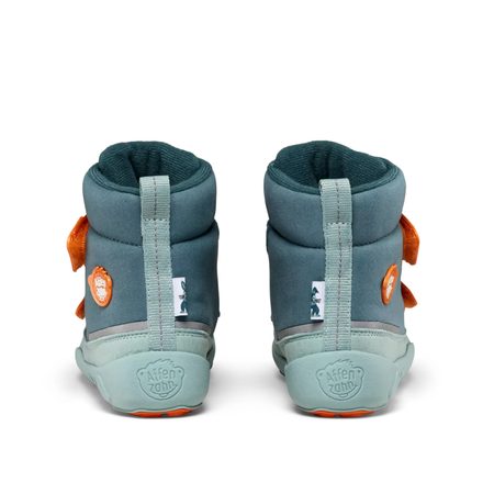 AFFENZAHN MIDBOOT VEGAN COMFY BUNNY Green | Dětské barefoot zateplené boty