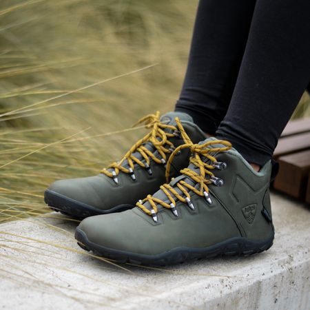 KILPI BARE HIGH WP-U Tmavě Zelené | Outdoorové barefoot boty