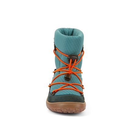 FRODDO ZIMNÍ TEX TRACK WOOL Petroleum | Dětské zimní zateplené barefoot boty