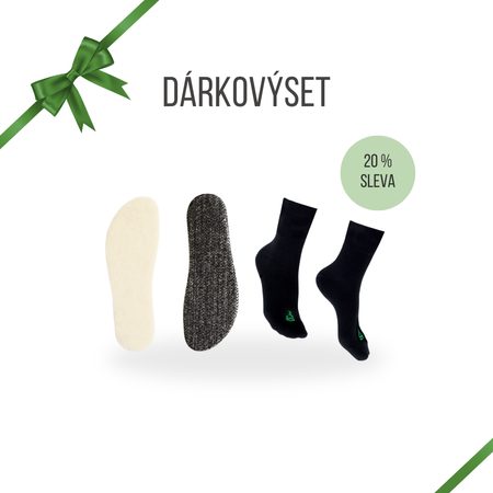 DÁRKOVÝ ZIMNÍ SET ZAHŘEJ SE Naboso ponožky a vlněné premium vložky do bot