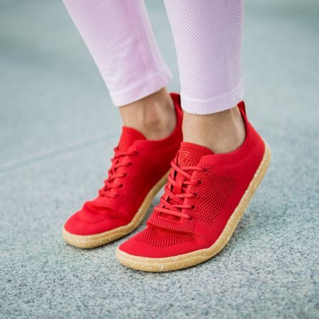 GROUNDIES ACTIVE KNIT WOMEN Red | Barefoot sportovní tenisky
