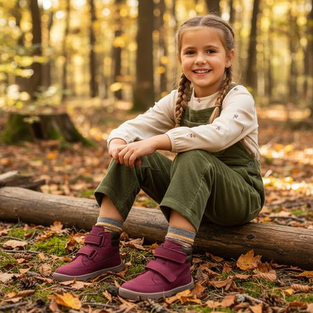 FRODDO ZERU TEX Bordeaux | Children's All-Season Barefoot Boots