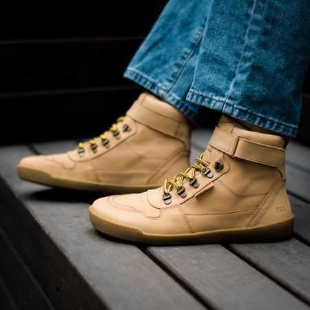 CRAVE GLASGOW 2.0 Cognac | Kotníkové barefoot boty