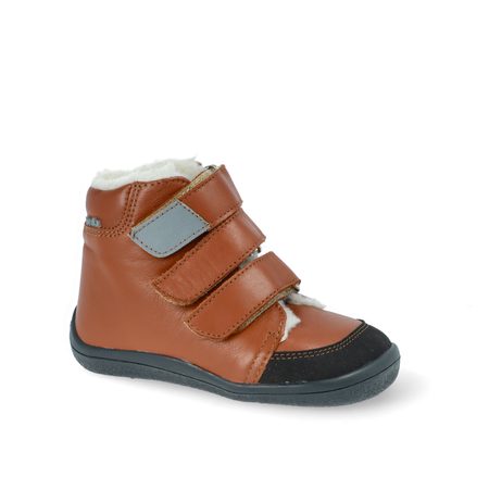 BEDA ZIMNÍ VYŠŠÍ BRUNO Brown | Dětské zimní zateplené barefoot boty 3