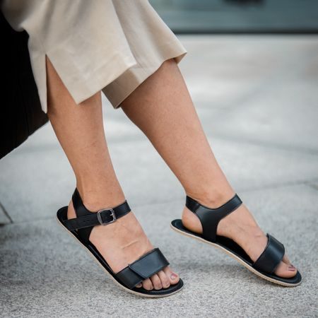 ANGLES HESTIA Black | Dámské barefoot sandály