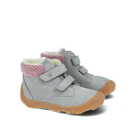 RICOSTA NICO Frost/Rose | Dětské zimní zateplené barefoot boty