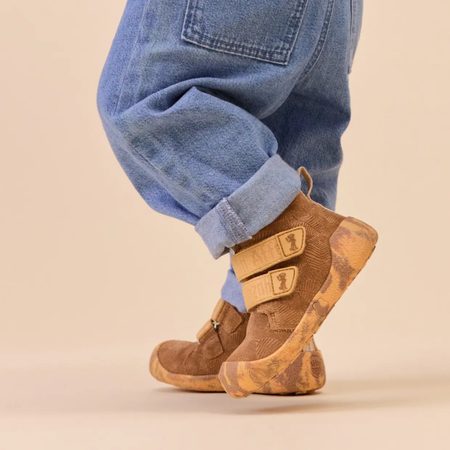 AFFENZAHN PREWALKER LOWBOOT LEATHER TALKY Affenzahn Brown | Dětské první barefoot botičky