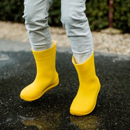 CRAVE MONSOON Yellow | Dětské barefoot holínky