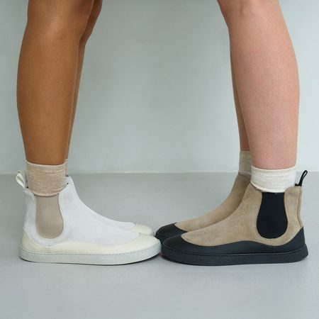 GROUNDIES SIENNA WOMEN Cappuccino Black | Dámské barefoot chelsea boty