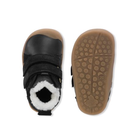 BUNDGAARD BLOOM Black | Dětské zimní zateplené barefoot boty