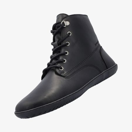GROUNDIES Esberg Black | Zimní zateplené barefoot boty