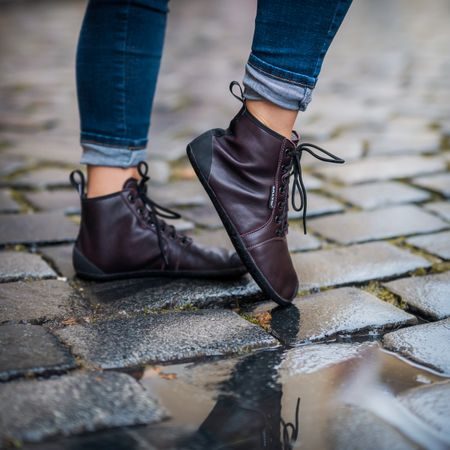 SALTIC VINTERO Bordo | Kotníkové barefoot boty 2