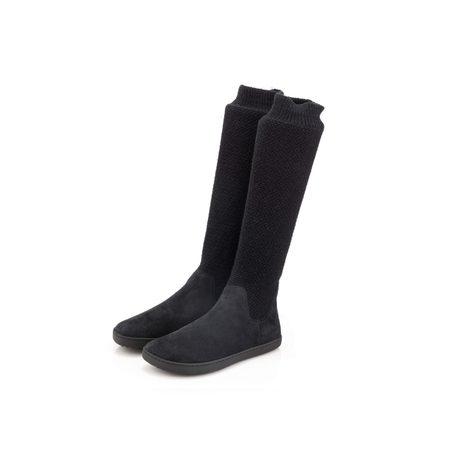SHAPEN KNITTY Black | Kotníkové barefoot boty