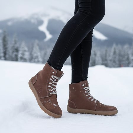 BE LENKA WINTER 3.0 Walnut Brown | Zimní zateplené barefoot boty