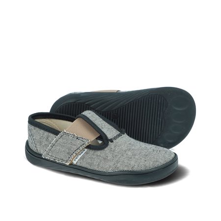 PEGRES PAPUČKY SBF 10F Textilní Černá | Dětské barefoot přezůvky