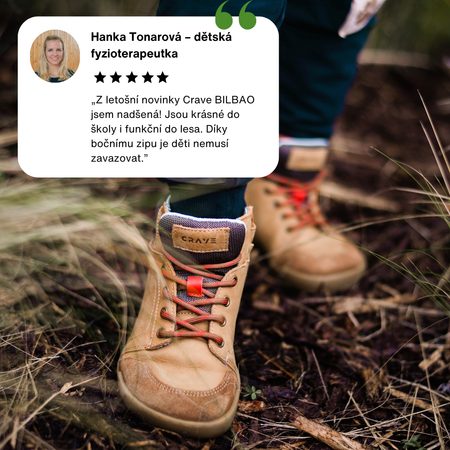 CRAVE BILBAO Cognac | Kotníkové barefoot boty