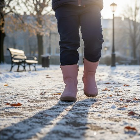 FRODDO ZERU TEX BOOT Pink | Dětské zimní zateplené barefoot boty