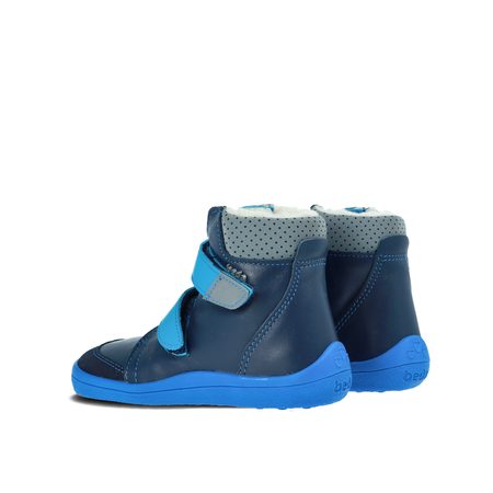 BEDA ZIMNÍ VYŠŠÍ SKY Blue - užší kotník | Dětské zimní zateplené barefoot boty