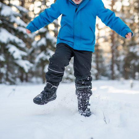 FRODDO WINTER FURRY Black | Children's Winter Insulated Barefoot Boots