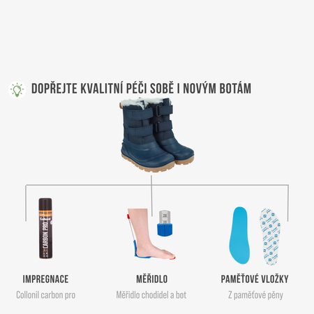 CRAVE BLIZZARD Blue | Dětské zimní zateplené boty