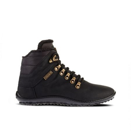 LEGUANO HUSKY Black | Kotníčkové zateplené barefoot boty