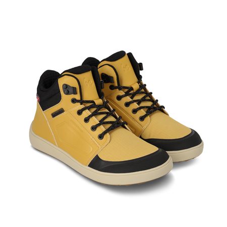 BE LENKA ZIMNÍ KOTNÍKOVÉ ArcticEdge - Mustard | Zimní zateplené barefoot boty