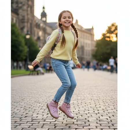 PEGRES CELOROČKY Skinny SBF62 Růžová | Dětské celoroční barefoot boty