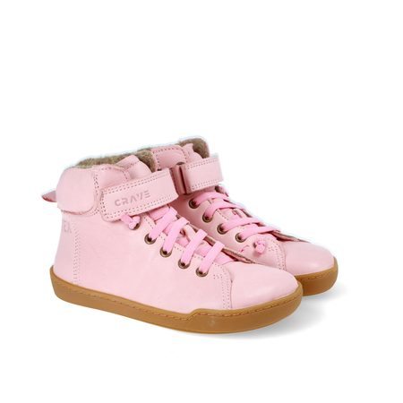 CRAVE WINFIELD Pink | Dětské zimní zateplené barefoot boty 33