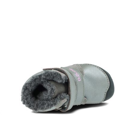 D.D.STEP W073-52306D Tmavě Šedá | Dětské zimní zateplené barefoot boty