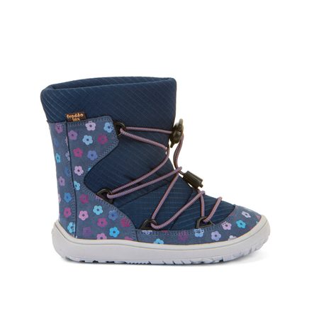 FRODDO ZIMNÍ TEX TRACK WOOL Denim+ | Dětské zimní zateplené barefoot boty