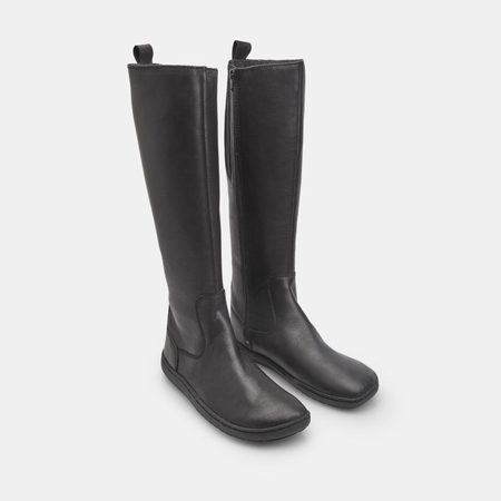 BAŤA KOZAČKY Černá | Dámské barefoot kozačky