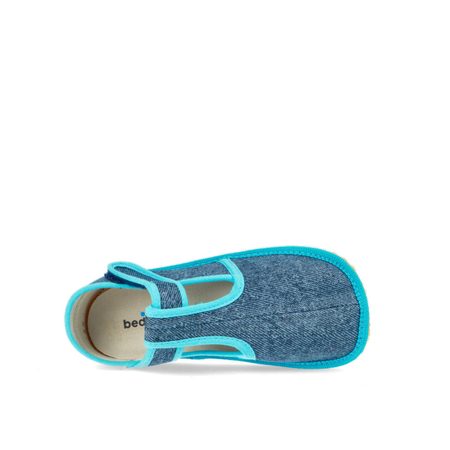 BEDA PAPUČE 060010/W/02 – slim Denim / tyrkys 6