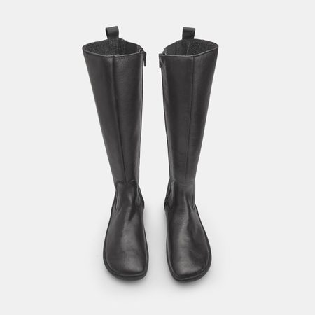 BAŤA KOZAČKY Černá | Dámské barefoot kozačky