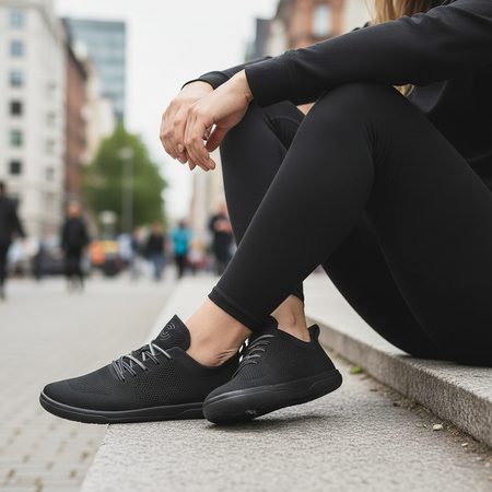 GROUNDIES ACTIVE KNIT Black | Barefoot sportovní tenisky