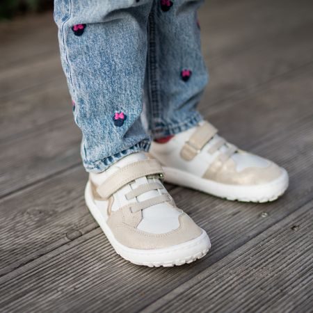FRODDO TENISKY SPLASH White/Gold | Dětské barefoot tenisky