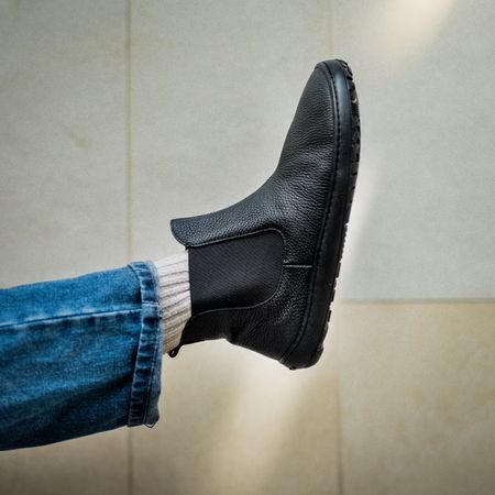 FRODDO KOTNÍKOVÉ CHELYS II Black | Barefoot chelsea boty