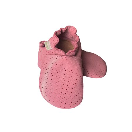 HOPI HOP BAREFOOT KOŽENÉ CAPÁČKY Růžové děrované | Dětské barefoot capáčky