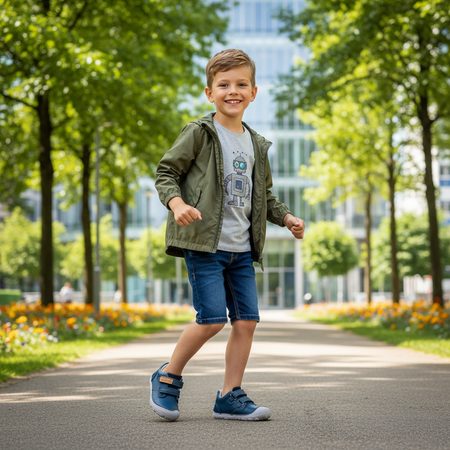 D.D.STEP S073-51761A CELOROČNÍ TENISKY Royal Blue | Dětské barefoot tenisky