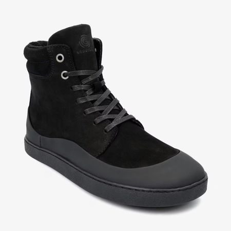 GROUNDIES TORINO Black | Dámské zimní zateplené barefoot boty