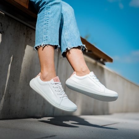 SKINNERS MOONWALKER Pink White | Barefoot tenisky