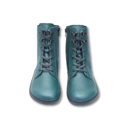 BAŤA ŠNĚROVACÍ KOTNÍKOVÁ OBUV Petrolejová | Dámské barefoot kotníkové boty