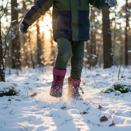 FRODDO ZIMNÍ TEX TRACK WOOL Bordeaux+ | Dětské zimní zateplené barefoot boty