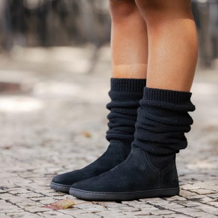 SHAPEN KNITTY Black | Kotníkové barefoot boty