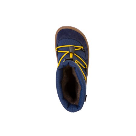 FRODDO ZIMNÍ TEX TRACK WOOL Blue | Dětské zimní zateplené barefoot boty