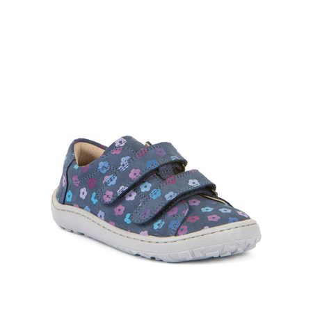 FRODDO TENISKY BASE LEATHER D-VELCRO DENIM+ | Dětské barefoot tenisky